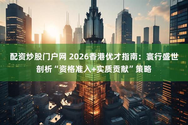 配资炒股门户网 2026香港优才指南：寰行盛世剖析“资格准入+实质贡献”策略